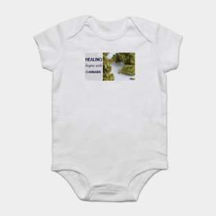 healing begins with cannabis Baby Bodysuit